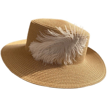 Chapeau De Paille Plume Femme